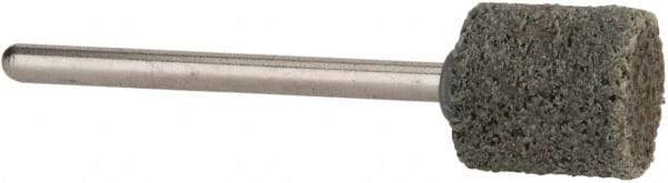 Made in USA - 1/2" Head Diam x 1/2" Thickness, W185, Cylinder End, Aluminum Oxide Mounted Point - Medium Grade - Apex Tool & Supply