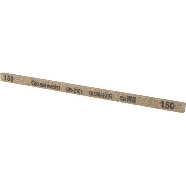 Made in USA - 150 Grit Aluminum Oxide Rectangular Polishing Stone - Coarse Grade, 1/4" Wide x 6" Long x 1/8" Thick - Apex Tool & Supply