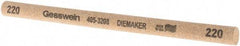 Made in USA - 220 Grit Aluminum Oxide Round Polishing Stone - Coarse/Medium Grade, 3/8" Wide x 6" Long x 3/8" Thick - Apex Tool & Supply