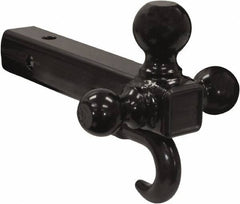 Buyers Products - 6,000, 7,500 & 10,000 Lb Capacity, 9-1/4" Long, 2" Shank, Triball Hitch Drawbar with Hook - Vehicle Class 3 & 4, 5/8" Ball Hole Diam, 1-7/8, 2 & 2-5/16" Ball Diam - Apex Tool & Supply