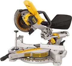 DeWALT - 4 Amp, 20 Volt, 3,750 RPM, 48° Left Single Bevel Sliding Miter Saw - 5/8" Arbor, 7-1/4" Blade Diam - Apex Tool & Supply