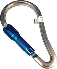 Miller - 400 Lb Capacity Locking Carabiner - 2-1/4", Auto-Locking Gate, Aluminum - Apex Tool & Supply