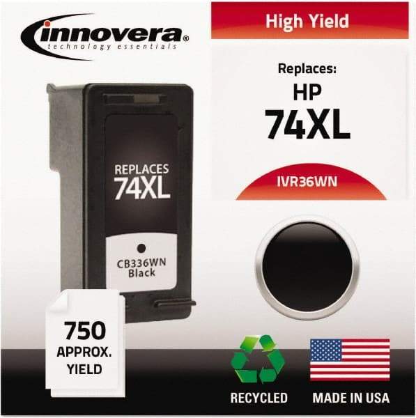 innovera - Black Inkjet Printer Cartridge - Use with HP Deskjet D4260, D4360, Officejet J5750, J5780, J6480, Photosmart C4240, C4250, C4280, C4350, C4380, C4385, C4480, C4580, C5240, C5250, C5280, C5580, D5345, D5360 - Apex Tool & Supply