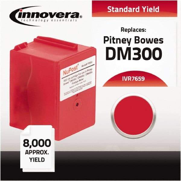 innovera - Red Ink Cartridge - Use with Pitney Bowes DM300C, DM400C, DM450C, DM475C - Apex Tool & Supply