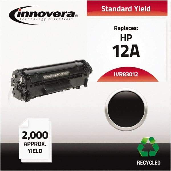 innovera - Black Toner Cartridge - Use with HP LaserJet 1010, 1012, 1015, 1018, 1020, 1022, 3015, 3020, 3030, 3050, 3052, 3055, M1319Fmfp - Apex Tool & Supply