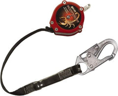 Miller - 9' Long, 310 Lb Capacity, Vectran/Polyester Fall Limiter - Steel Locking Snap Hook Connector, Black - Apex Tool & Supply
