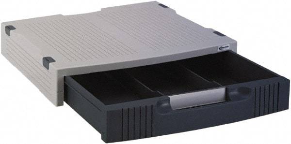 innovera - 15" x 11" x 3" Light Gray & Charcoal Desktop Stand - Use with Monitors, Screens - Apex Tool & Supply
