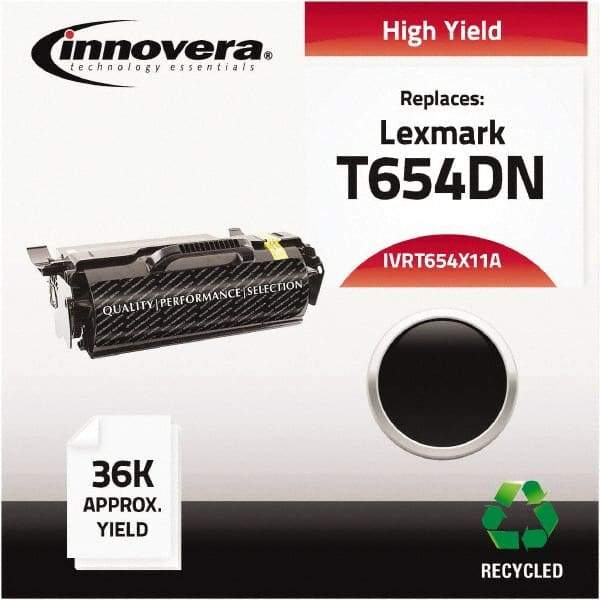 innovera - Black Toner Cartridge - Use with Lexmark T654DN, T654DTN, T654N, T656DNE, X654DE, X656DE, X656DTe, X658DE, X658Dfe, X658Dme, X658DTe, X658DTfe, X658DTme - Apex Tool & Supply