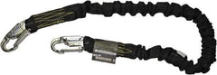 Miller - 6' Long, 310 Lb Capacity, 1 Leg Locking Snap Hook Harness Shock Absorbing Lanyard - 1-1/2" Diam, Kevlar Webbing, Locking Snap Hook Anchorage Connection, Safe for Arc Flash Work - Apex Tool & Supply