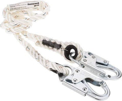 Miller - 6' Long, 310 Lb Capacity, 1 Leg Locking Snap Hook Harness Positioning/Restraint Lanyard - 1-1/2" Diam, Filament Nylon Rope, Locking Snap Hook Anchorage Connection - Apex Tool & Supply
