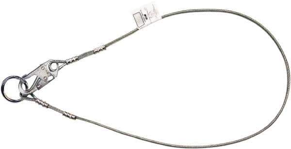 Miller - 6' Long, 3" Eye Length, O-Ring Cable Sling - 5,000 Lb Capacity, Steel & Vinyl Coated Wire Rope - Apex Tool & Supply
