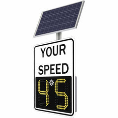 TrafficLogix - "Your Speed", 23" Wide x 29" High, Aluminum Speed Limit Signs - Black on White, High Intensity Reflectivity, Rectangle, Post Mount - Apex Tool & Supply