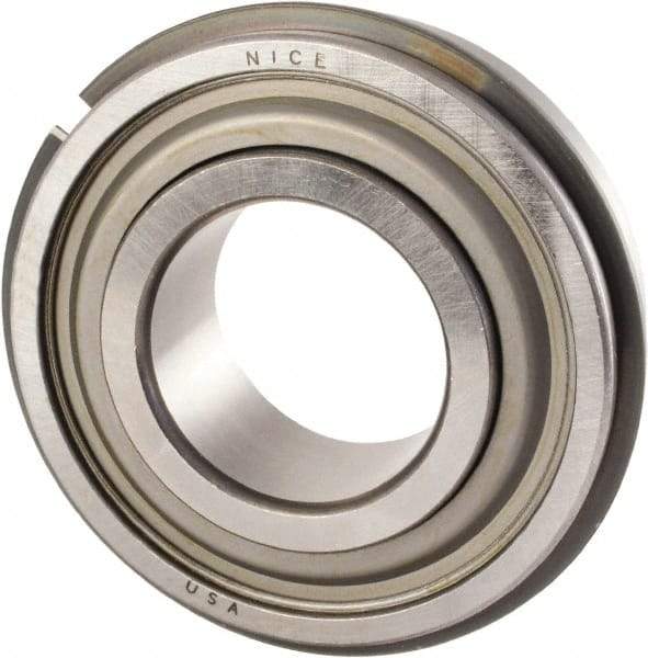 Nice - 5/8" Bore Diam, 1-3/4" OD, Double Seal Precision Ground Radial Ball Bearing - 5/8" Wide, 1 Row, Round Bore, 1,025 Lb Static Capacity, 2,595 Lb Dynamic Capacity - Apex Tool & Supply