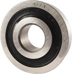 Nice - 3/4" Bore Diam, 1-5/8" OD, Double Seal Semi Ground Extra Light Radial Ball Bearing - 1/2" Wide, With Flange, 1 Row, Round Bore, 1,010 Lb Static Capacity, 1,300 Lb Dynamic Capacity - Apex Tool & Supply