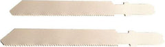 Disston - 3" Long, 32 Teeth per Inch, Bi-Metal Jig Saw Blade - Toothed Edge, 0.06" Thick, U-Shank, Raker Tooth Set - Apex Tool & Supply