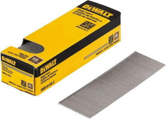 DeWALT - 18 Gauge 1-1/2" Long Finishing Nails for Power Nailers - Steel, Bright Finish, Smooth Shank, Straight Stick Collation, Brad Head, Chisel Point - Apex Tool & Supply