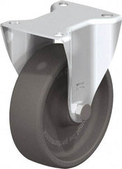 Blickle - 5" Diam x 1-9/16" Wide x 5-7/8" OAH Top Plate Mount Rigid Caster - Heat-Resistant Nylon, 660 Lb Capacity, Plain Bore Bearing, 3-15/16 x 3-3/8" Plate - Apex Tool & Supply