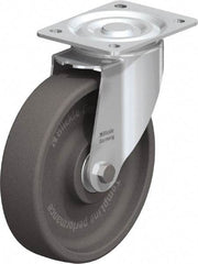 Blickle - 8" Diam x 2" Wide x 9-1/4" OAH Top Plate Mount Swivel Caster - Heat-Resistant Nylon, 770 Lb Capacity, Ball Bearing, 5-1/2 x 4-3/8" Plate - Apex Tool & Supply