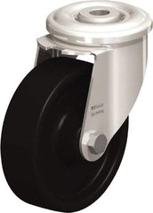 Blickle - 4" Diam x 1-3/16" Wide x 4-59/64" OAH Hollow Kingpin Mount Swivel Caster - Heat-Resistant Phenolic Resin, 275 Lb Capacity, Plain Bore Bearing, Hollow Kingpin Stem - Apex Tool & Supply