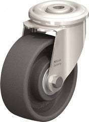 Blickle - 4" Diam x 1-1/2" Wide x 4-59/64" OAH Hollow Kingpin Mount Swivel Caster - Heat-Resistant Nylon, 330 Lb Capacity, Ball Bearing, Hollow Kingpin Stem - Apex Tool & Supply