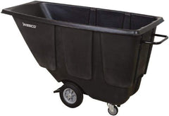 Wesco Industrial Products - 850 Lb Load Capacity, 1 Cu Yd, Polyethylene Tilt Truck - 24-1/2" Wide x 72-1/2" Long x 37" High, Black - Apex Tool & Supply