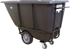 Wesco Industrial Products - 1,400 Lb Load Capacity, 1/2 Cu Yd, Polyethylene Tilt Truck - 21-1/2" Wide x 61-1/2" Long x 31" High, Black - Apex Tool & Supply