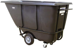 Wesco Industrial Products - 850 Lb Load Capacity, 1/2 Cu Yd, Polyethylene Tilt Truck - 21-1/2" Wide x 61-1/2" Long x 31" High, Black - Apex Tool & Supply