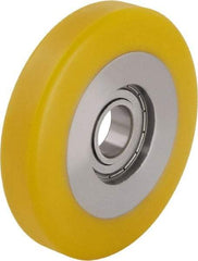 Blickle - 5 Inch Diameter x 63/64 Inch Wide, Polyurethane-Elastomer Blickle Extrathane Caster Wheel - 605 Lb. Capacity, 13/16 Inch Axle Diameter, Ball Bearing - Apex Tool & Supply