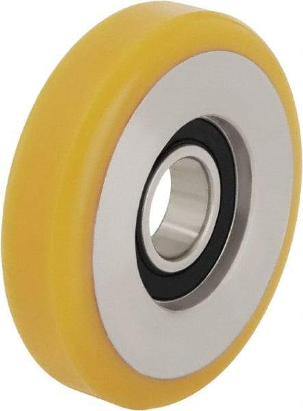 Blickle - 4 Inch Diameter x 63/64 Inch Wide, Polyurethane-Elastomer Blickle Extrathane Caster Wheel - 484 Lb. Capacity, 11/16 Inch Axle Diameter, Ball Bearing - Apex Tool & Supply