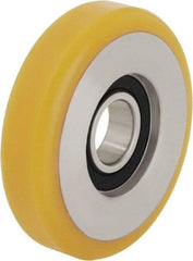 Blickle - 4 Inch Diameter x 63/64 Inch Wide, Polyurethane-Elastomer Blickle Extrathane Caster Wheel - 484 Lb. Capacity, 11/16 Inch Axle Diameter, Ball Bearing - Apex Tool & Supply