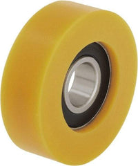 Blickle - 2 Inch Diameter x 19/32 Inch Wide, Polyurethane-Elastomer Blickle Extrathane Caster Wheel - 154 Lb. Capacity, 1 Inch Axle Diameter, Ball Bearing - Apex Tool & Supply