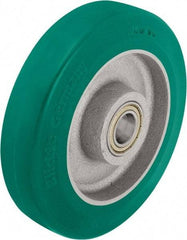 Blickle - 6 Inch Diameter x 1-31/32 Inch Wide, Polyurethane-Elastomer Blickle Softhane Caster Wheel - 1,210 Lb. Capacity, 25/32 Inch Axle Diameter, Ball Bearing - Apex Tool & Supply