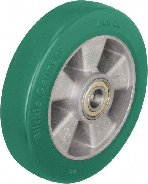 Blickle - 7 Inch Diameter x 1-31/32 Inch Wide, Polyurethane-Elastomer Blickle Softhane Caster Wheel - 1,320 Lb. Capacity, 25/32 Inch Axle Diameter, Ball Bearing - Apex Tool & Supply
