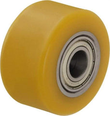 Blickle - 1-3/8 Inch Diameter x 1-1/16 Inch Wide, Polyurethane-Elastomer Blickle Extrathane Caster Wheel - 220 Lb. Capacity, 1/4 Inch Axle Diameter, Ball Bearing - Apex Tool & Supply