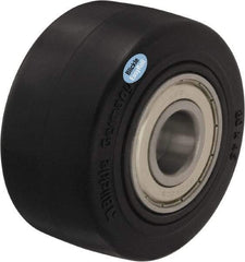 Blickle - 4 Inch Diameter x 1-49/64 Inch Wide, Solid Rubber Caster Wheel - 594 Lb. Capacity, 25/32 Inch Axle Diameter, Ball Bearing - Apex Tool & Supply