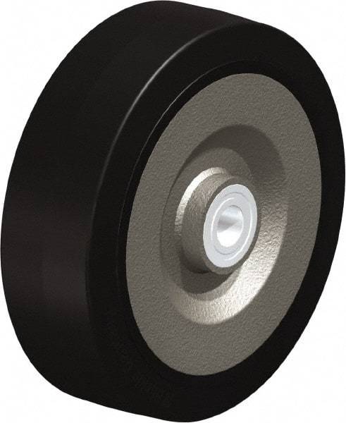 Blickle - 10 Inch Diameter x 3-9/64 Inch Wide, Solid Rubber Caster Wheel - 2,200 Lb. Capacity, 1 Inch Axle Diameter, Ball Bearing - Apex Tool & Supply