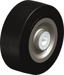 Blickle - 8 Inch Diameter x 3-9/64 Inch Wide, Solid Rubber Caster Wheel - 1,870 Lb. Capacity, 1 Inch Axle Diameter, Ball Bearing - Apex Tool & Supply