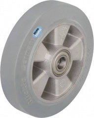 Blickle - 6-1/2 Inch Diameter x 1-37/64 Inch Wide, Solid Rubber Caster Wheel - 660 Lb. Capacity, 19/32 Inch Axle Diameter, Ball Bearing - Apex Tool & Supply