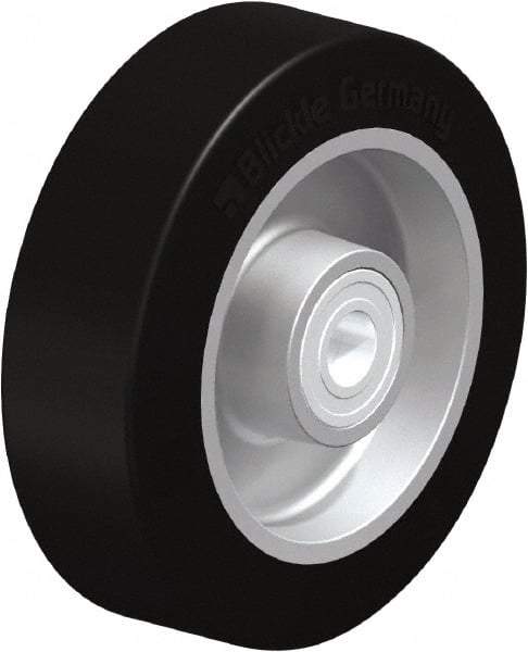 Blickle - 5 Inch Diameter x 1-37/64 Inch Wide, Solid Rubber Caster Wheel - 550 Lb. Capacity, 19/32 Inch Axle Diameter, Ball Bearing - Apex Tool & Supply