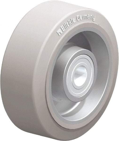 Blickle - 4 Inch Diameter x 1-37/64 Inch Wide, Solid Rubber Caster Wheel - 440 Lb. Capacity, 19/32 Inch Axle Diameter, Ball Bearing - Apex Tool & Supply