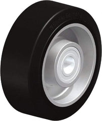Blickle - 4 Inch Diameter x 1-37/64 Inch Wide, Solid Rubber Caster Wheel - 440 Lb. Capacity, 19/32 Inch Axle Diameter, Ball Bearing - Apex Tool & Supply