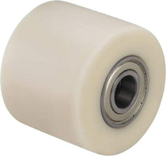 Blickle - 3 Inch Diameter x 1-37/64 Inch Wide, Impact-Resistant Cast Nylon Caster Wheel - 2,200 Lb. Capacity, 25/32 Inch Axle Diameter, Ball Bearing - Apex Tool & Supply