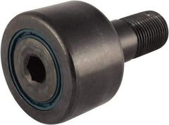 RBC Bearings - 1-5/8" Roller Diam x 7/8" Width, 5/8" Stud Diam x 1-1/2" Length, Sealed Stud Cam Follower with Hex - Carbon Steel, 3/4" Thread Length, 5/8-18 Thread, 2-13/32" OAL, 6,200 Lb Dynamic Cap, 7,000 Lb Static Cap - Apex Tool & Supply