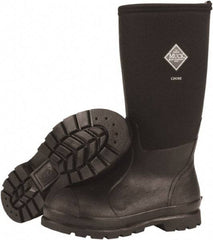 Honeywell - Men's Size 7 Wide Width Reinforced Knee Boot - Black, Neoprene Upper, Rubber Outsole, 16" High, Pull-On - Apex Tool & Supply