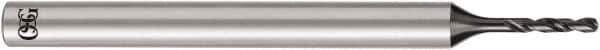OSG - 3.6mm, 130° Point, Solid Carbide Micro Drill Bit - 56mm OAL, 20mm Flute Length, 4mm Shank Diam, Series 5330 - Apex Tool & Supply