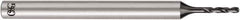 OSG - 3.6mm, 130° Point, Solid Carbide Micro Drill Bit - 56mm OAL, 20mm Flute Length, 4mm Shank Diam, Series 5330 - Apex Tool & Supply