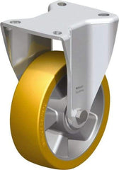 Blickle - 5" Diam x 1-37/64" Wide x 6-1/2" OAH Top Plate Mount Rigid Caster - Polyurethane-Elastomer Blickle Softhane, 770 Lb Capacity, Ball Bearing, 3-15/16 x 3-3/8" Plate - Apex Tool & Supply