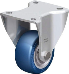 Blickle - 3" Diam x 1-37/64" Wide x 4-23/32" OAH Top Plate Mount Rigid Caster - Polyurethane-Elastomer Blickle Besthane, 506 Lb Capacity, Ball Bearing, 3-15/16 x 3-3/8" Plate - Apex Tool & Supply