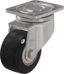 Blickle - 3" Diam x 1-29/64" Wide x 4-23/32" OAH Top Plate Mount Swivel Caster - Impact-Resistant Nylon, 770 Lb Capacity, Ball Bearing, 3-15/16 x 3-3/8" Plate - Apex Tool & Supply