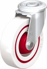 Blickle - 5" Diam x 1-3/8" Wide x 5-29/32" OAH Hollow Kingpin Mount Swivel Caster - Impact-Resistant Nylon, 330 Lb Capacity, Roller Bearing, Hollow Kingpin Stem - Apex Tool & Supply